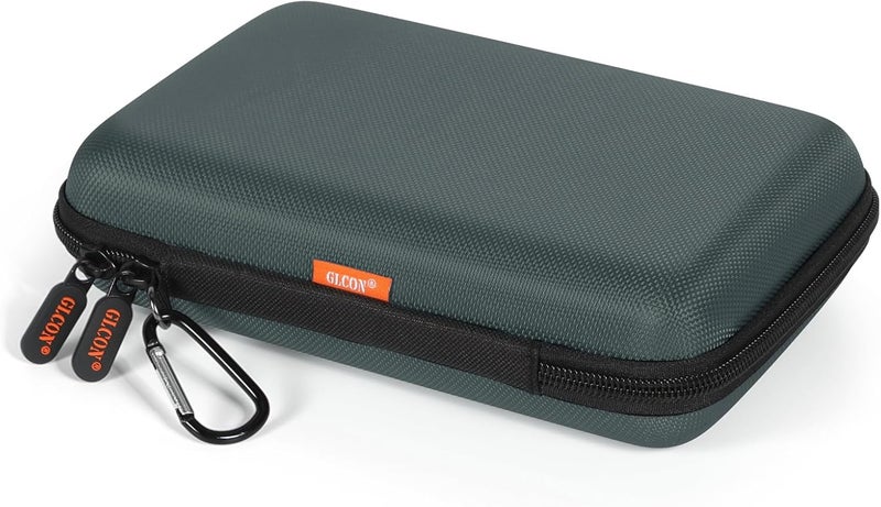 GLCON Shockproof Hard Shell Case - Large Electronic Organizer Carrying Case for External Hard Drive, Power Bank, Charger, Battery, GPS, Cell Phone - Portable Storage Pouch Bag Travel Case - Grey Blue - Image 1